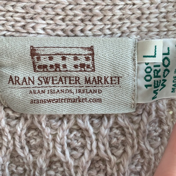 ARAN SWEATER MARKET CHUNKY WOOL CARDIGAN - Picture 2 of 2